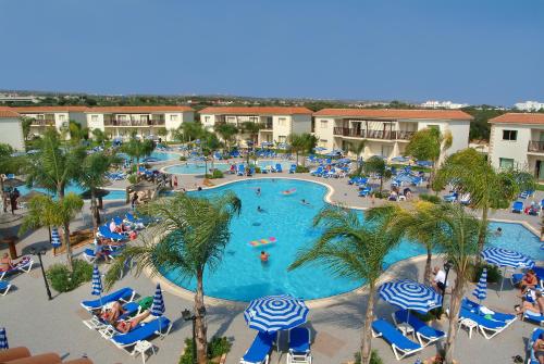 an overhead view of a swimming pool at a resort at Tsokkos Paradise Holiday Village in Ayia Napa