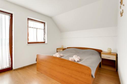 Ліжко або ліжка в номері Vineyard Cottage Tramte