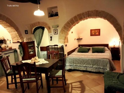 Postel nebo postele na pokoji v ubytování Miratrulli Apartment & Trullo dell'Aia