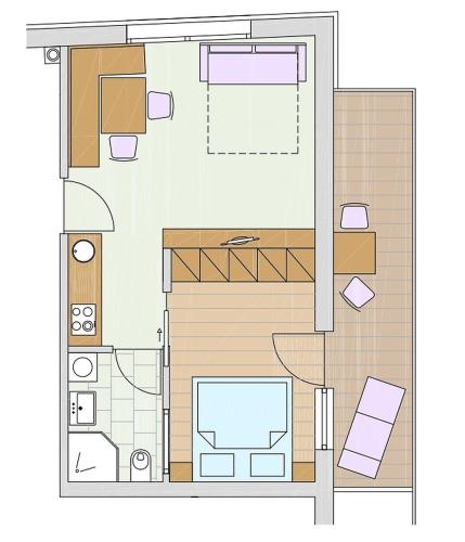 a floor plan of a house at Huberhof App Rubens in Feldthurns