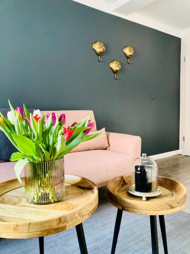 Posezení v ubytování Die Stader Ferienwohnung mit Terrasse