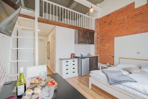 Katil atau katil-katil dalam bilik di Filosoofi 1 Studio Apartments