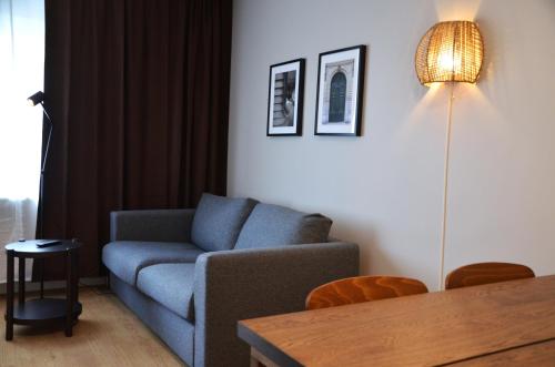 Χώρος καθιστικού στο Hotell Zäta Longstay