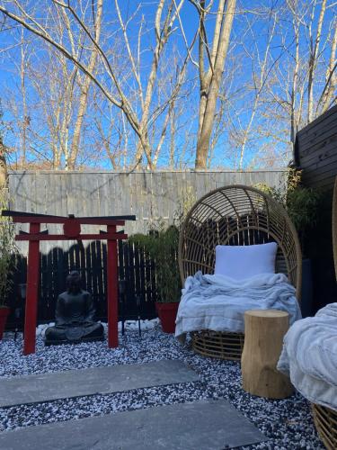 Loveroom romantique et insolite avec jacuzzi proche de Toulouse in de winter