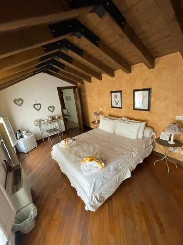 a bedroom with a large bed in a room at B&B Casa del Teatro in Mantova