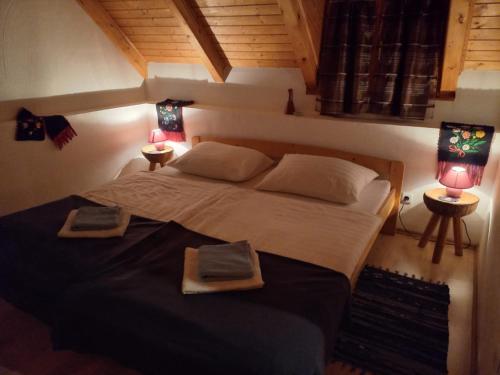 Posteľ alebo postele v izbe v ubytovaní Bazalt Rózsa