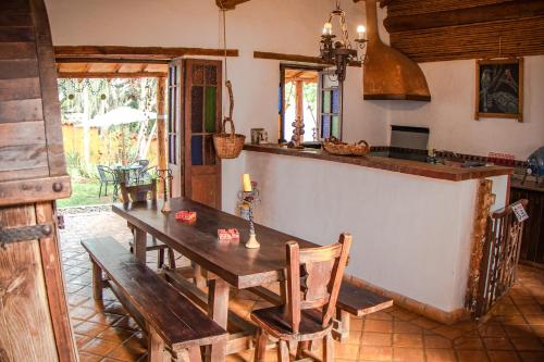 Kjøkken eller kjøkkenkrok på Hotel Casa Blanca Barichara By MH