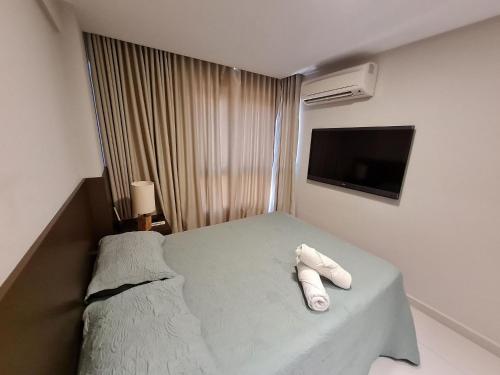 Cama o camas de una habitación en Sensacional Apartamento MH no Holandas Prime