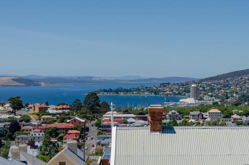 a view of a city with a body of water at Marquis Hotel Motel in Hobart