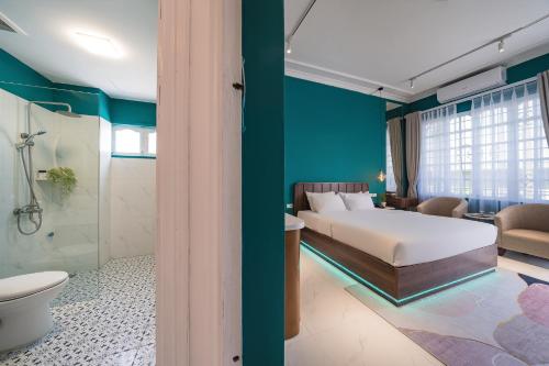 Koupelna v ubytování C o r o n a Hanoi House