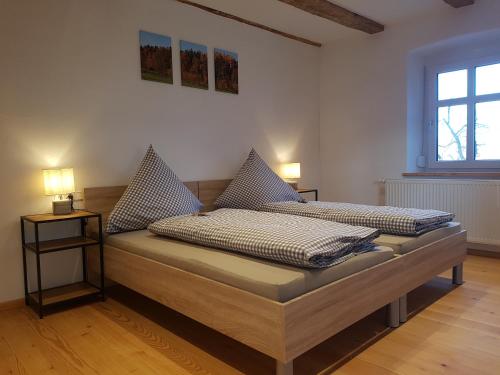 Postel nebo postele na pokoji v ubytování Nuibauers-Hof