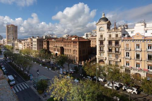 a view of a city with buildings and a street at Tgna Rambla 68 in Tarragona
