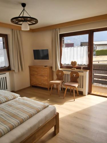 Postel nebo postele na pokoji v ubytování Ferienwohnung Schädler