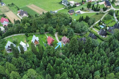 Landskap semula jadi dekat dengan chalet