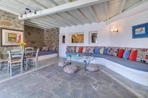 Χώρος καθιστικού στο Seablue Villas