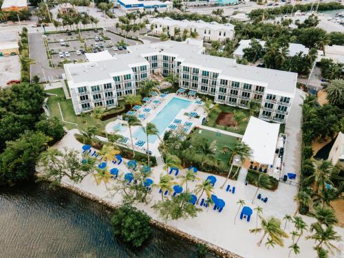 an aerial view of the pool at the resort at The Capitana Key West in Key West