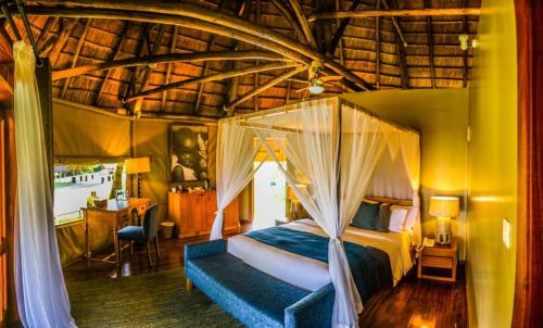 Katil atau katil-katil dalam bilik di Kigambira Safari Lodge