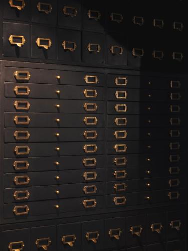 an overhead view of a wall of wine racks at Maisons du Monde Hotel & Suites - Nantes in Nantes