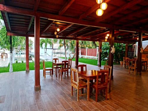 Ресторант или друго място за хранене в Casita Maya Bacalar