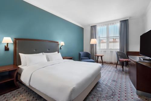 Postel nebo postele na pokoji v ubytování Radisson Blu Hotel Wroclaw