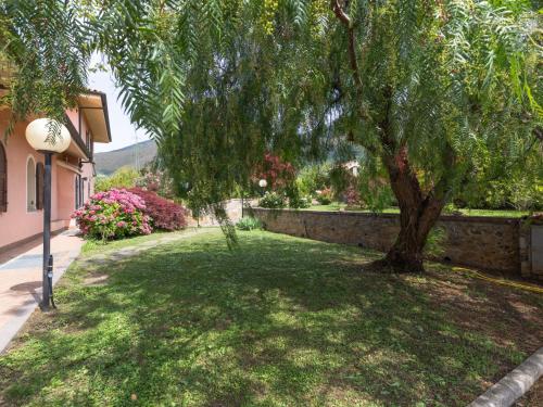 a tree in a yard next to a building at Holiday Home Villa Trabbia by Interhome in Cisano sul Neva