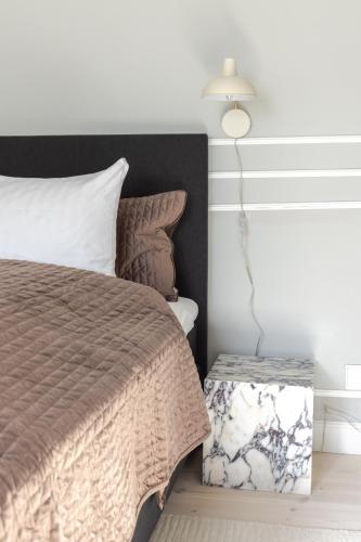 Postel nebo postele na pokoji v ubytování Luxury Apartment w Privat Rooftop Terrace - CPH C