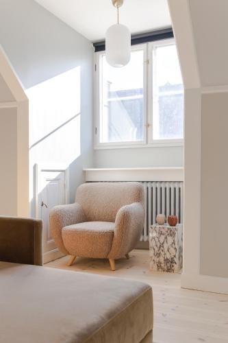 Posezení v ubytování Luxury Apartment w Privat Rooftop Terrace - CPH C