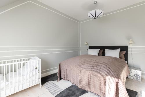 Postel nebo postele na pokoji v ubytování Luxury Apartment w Privat Rooftop Terrace - CPH C