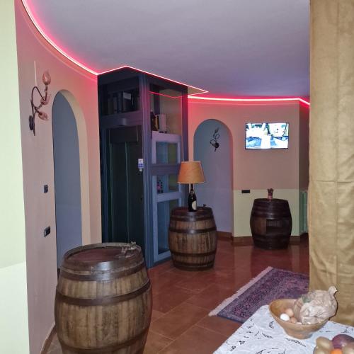 TV a/nebo společenská místnost v ubytování Il Piccolo Hotel