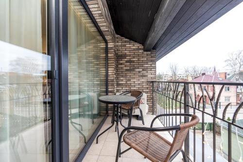 En balkong eller terrass på Amber drop