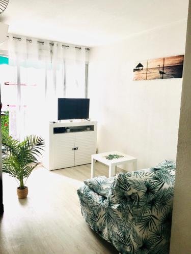 studio cosy et moderne au couchant situé 150m de la plage -avec PARKING GRATUIT PRIVE - 25m2 - climatisé - balcon - wifi gratuit