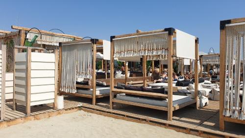 Postel nebo postele na pokoji v ubytování Andromeda Appartments - View to the Olympus