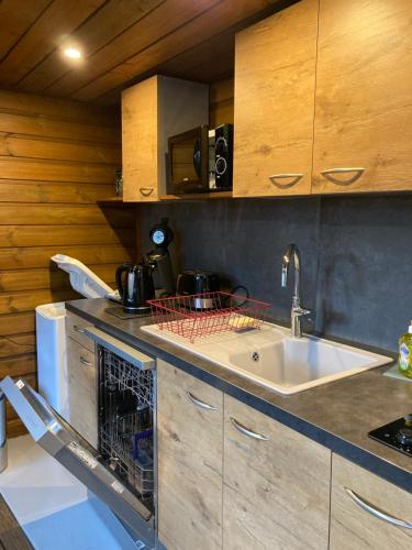 Kuchyň nebo kuchyňský kout v ubytování Bungalow Tec-Tec St Leu