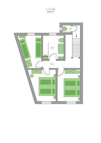 a floor plan of a house at Ferienwohnungen Stadtgeflüster in Cochem