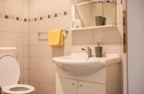 y baño con lavabo y aseo. en Apartman Luca, en Livno