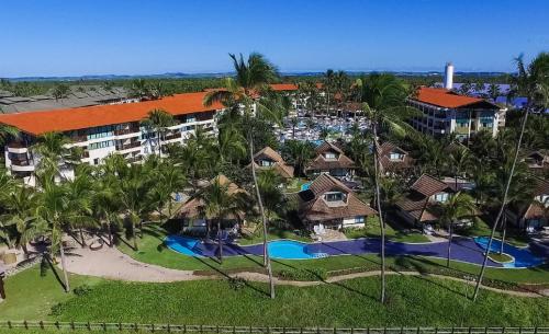 Výhled na bazén z ubytování Suíte na beira-mar do Resort Marulhos Muro Alto Porto Galinhas nebo okolí