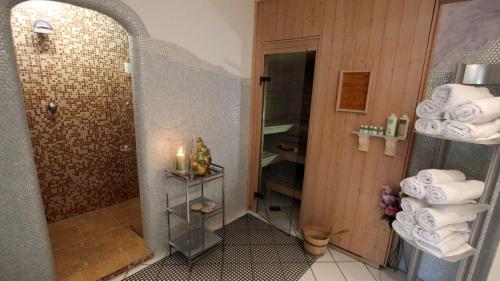 Koupelna v ubytování Hotel Alpin