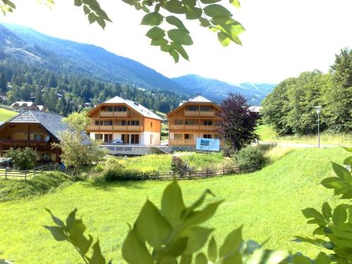 una casa en una colina con un campo verde en Alpenrose Boutique by Globalimmoservice, en Bad Kleinkirchheim