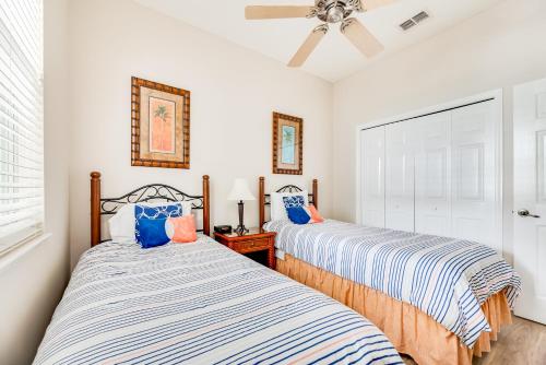 A bed or beds in a room at 843 Cinnamon Beach, 3 Bedroom, Pet Friendly, Ocean Front, 2 Pools, Sleeps 8
