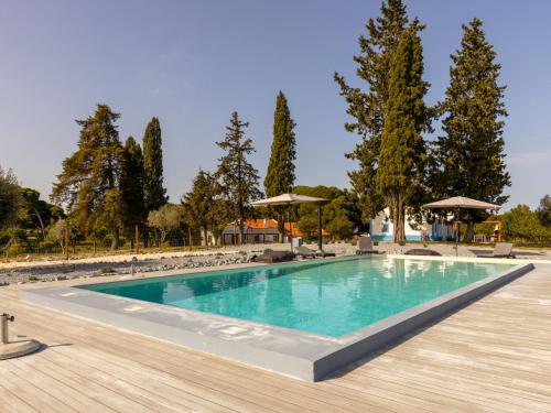 a swimming pool in a park with trees at Holiday Home Quinta de Santa Emilia 1 by Interhome in São Martinho