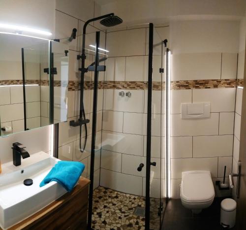 Koupelna v ubytování Schulenberg Apartment 1 mit Kamin