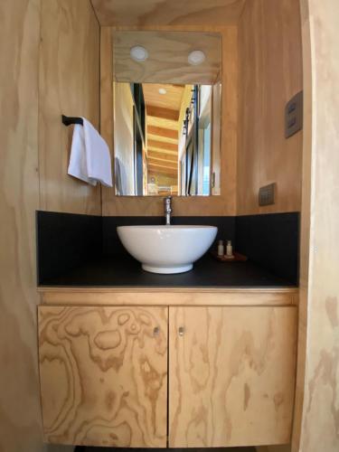 ห้องน้ำของ Aysén Lodge - Cabaña con Tinaja