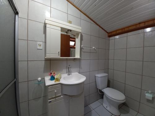 Koupelna v ubytování Morada Caminho do Mar