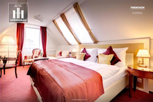 Boutique Hotel Hviezdoslavにあるベッド