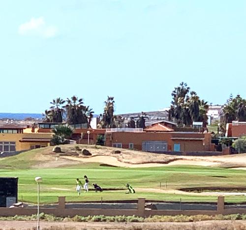 a group of people playing golf on a golf course at Welooveyou Top Marina in Costa de Antigua
