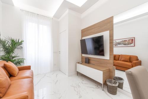 Uma área de estar em Milano Duomo cozy apartment