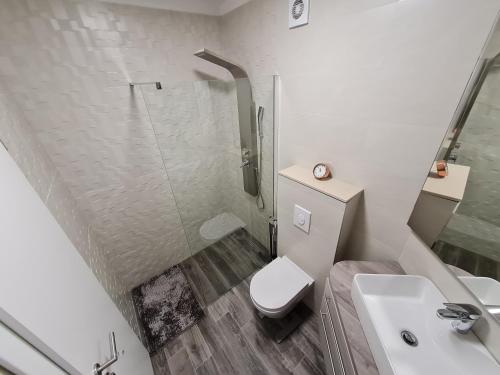 Koupelna v ubytování Apartman Mirella