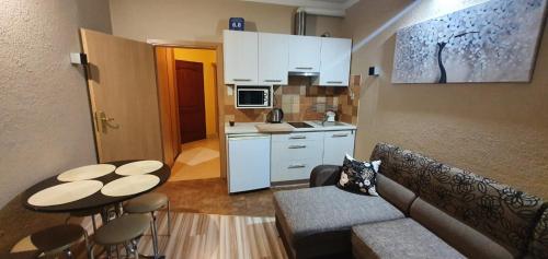 Kuchyň nebo kuchyňský kout v ubytování Apartamenty w Jantar - LilaSun