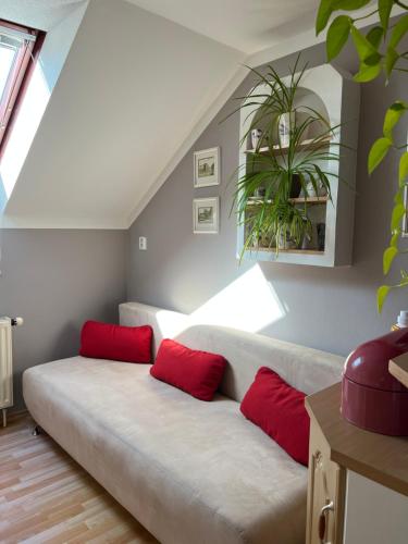 Postel nebo postele na pokoji v ubytování Apartmán u Míši
