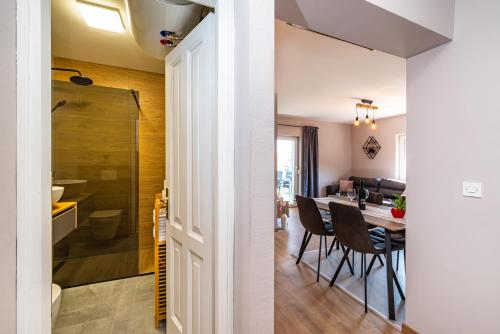 Koupelna v ubytování Apartment Drazice